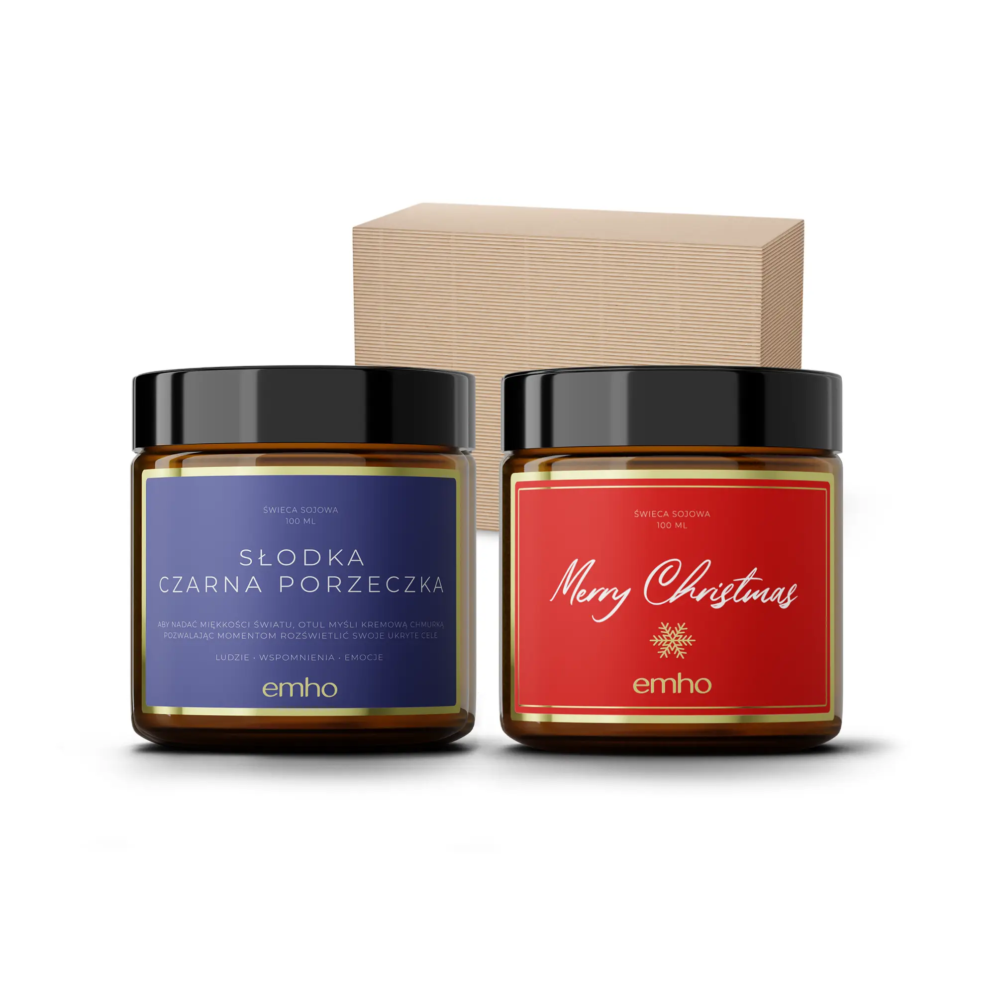 Świąteczne świece z wosku sojowego