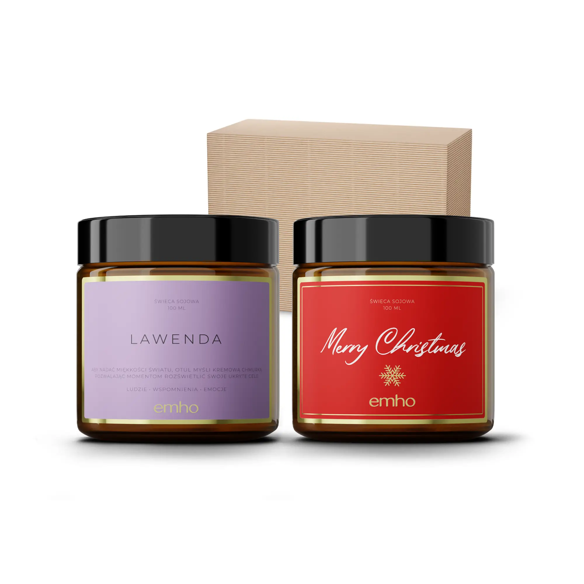 Zestaw kwiatowe świece sojowe - świece zimowe