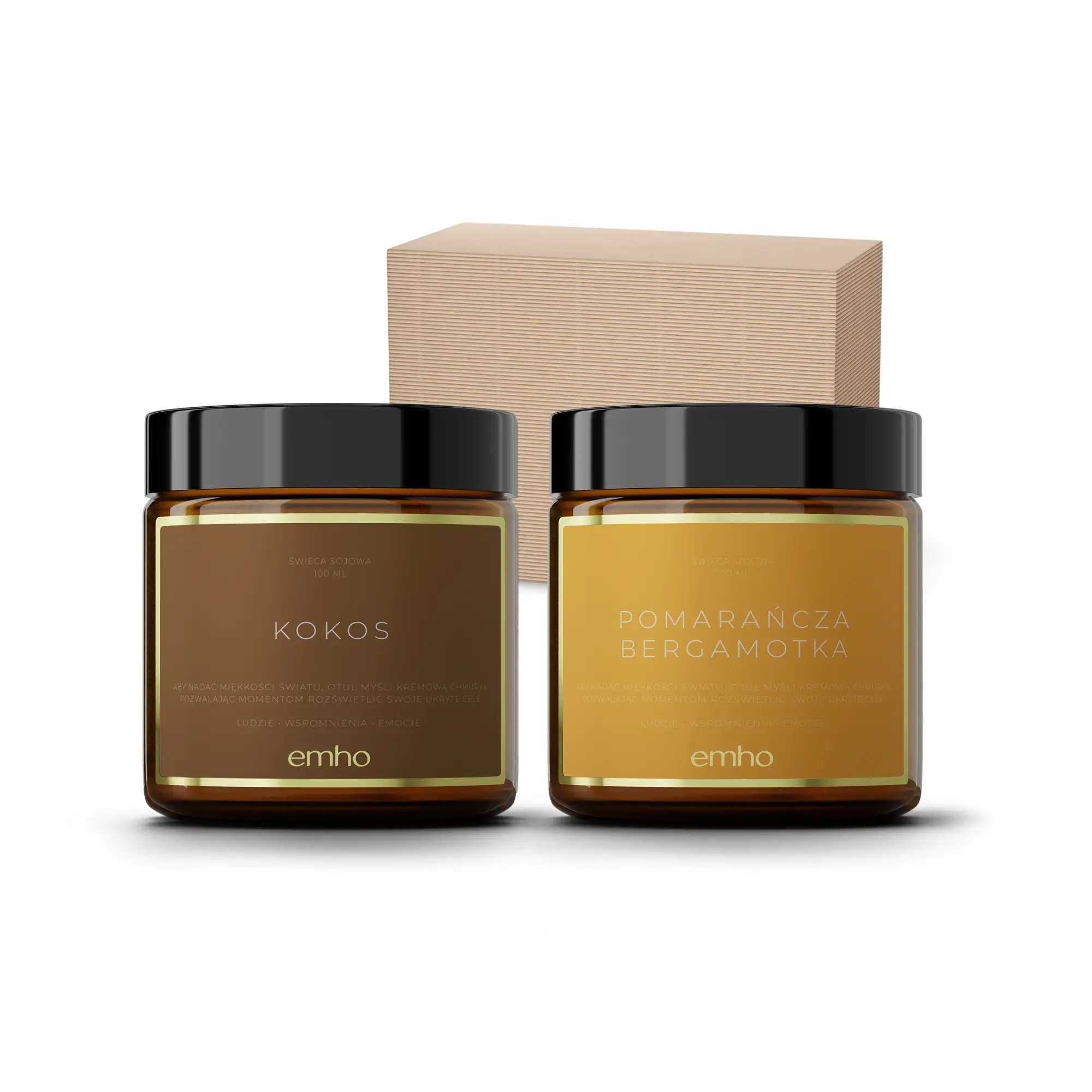 świece świąteczne kokos +pomarańcza