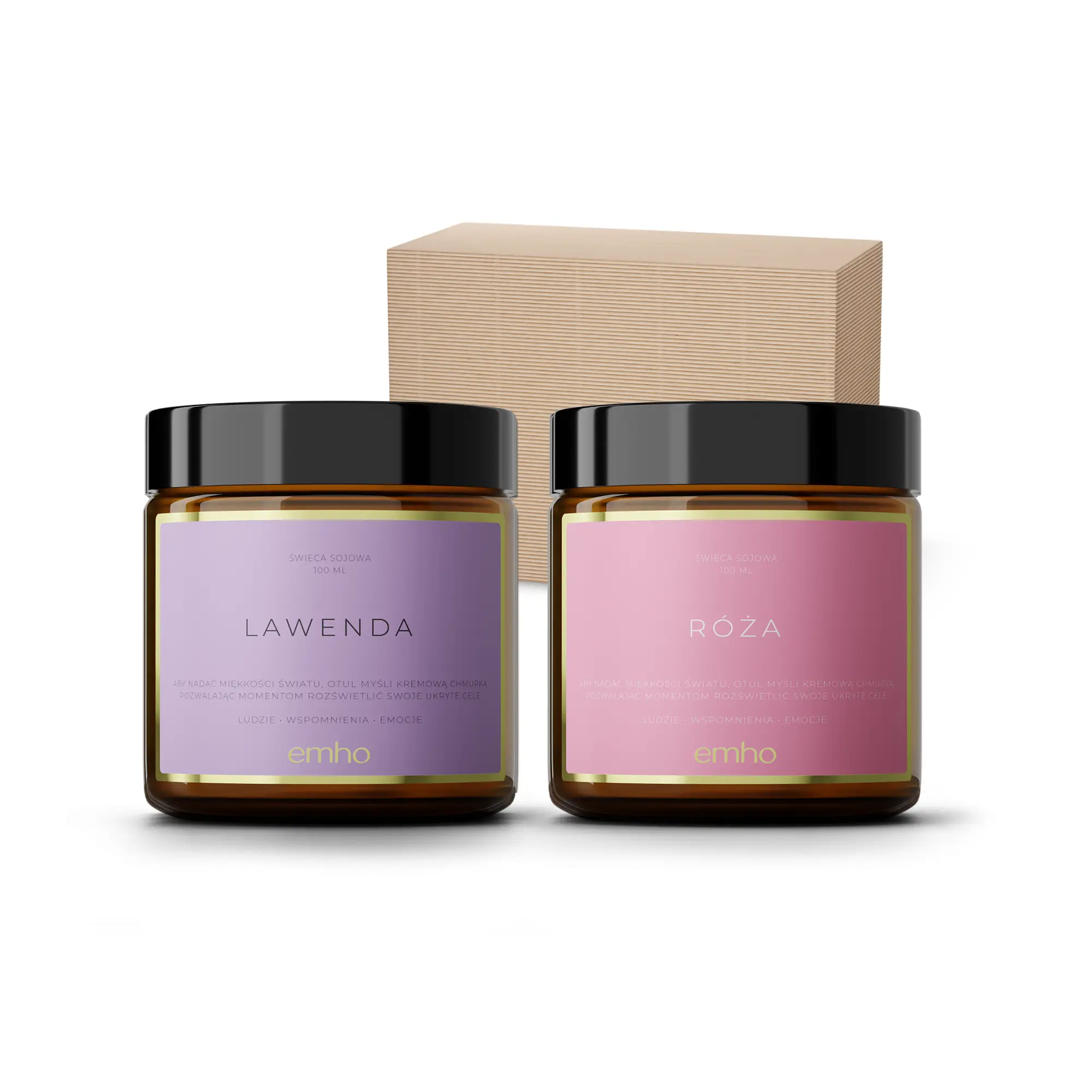 zestaw kwiatowych świec sojowych