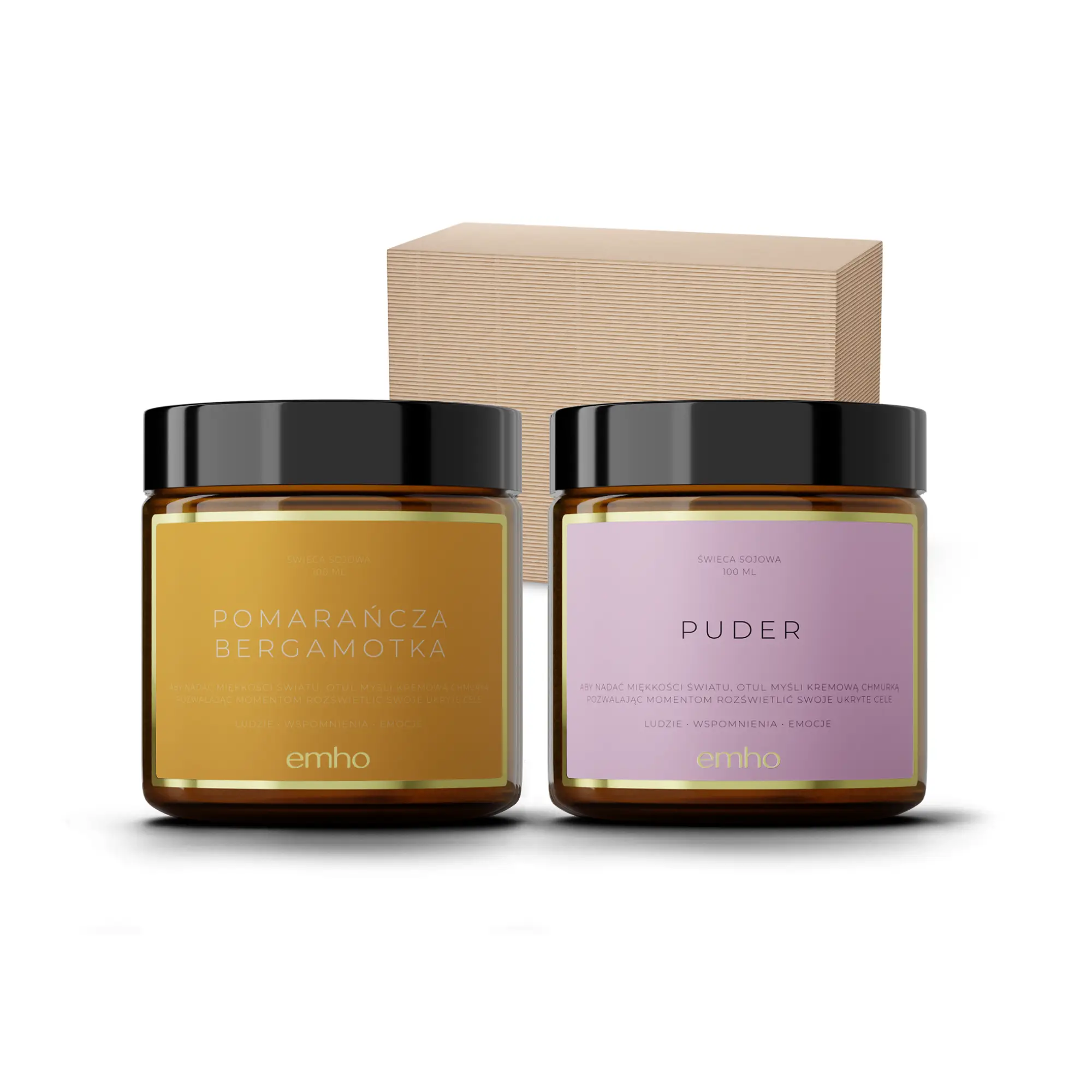 Zestaw prezentowy świec zapachowych pomarańcza + lawenda