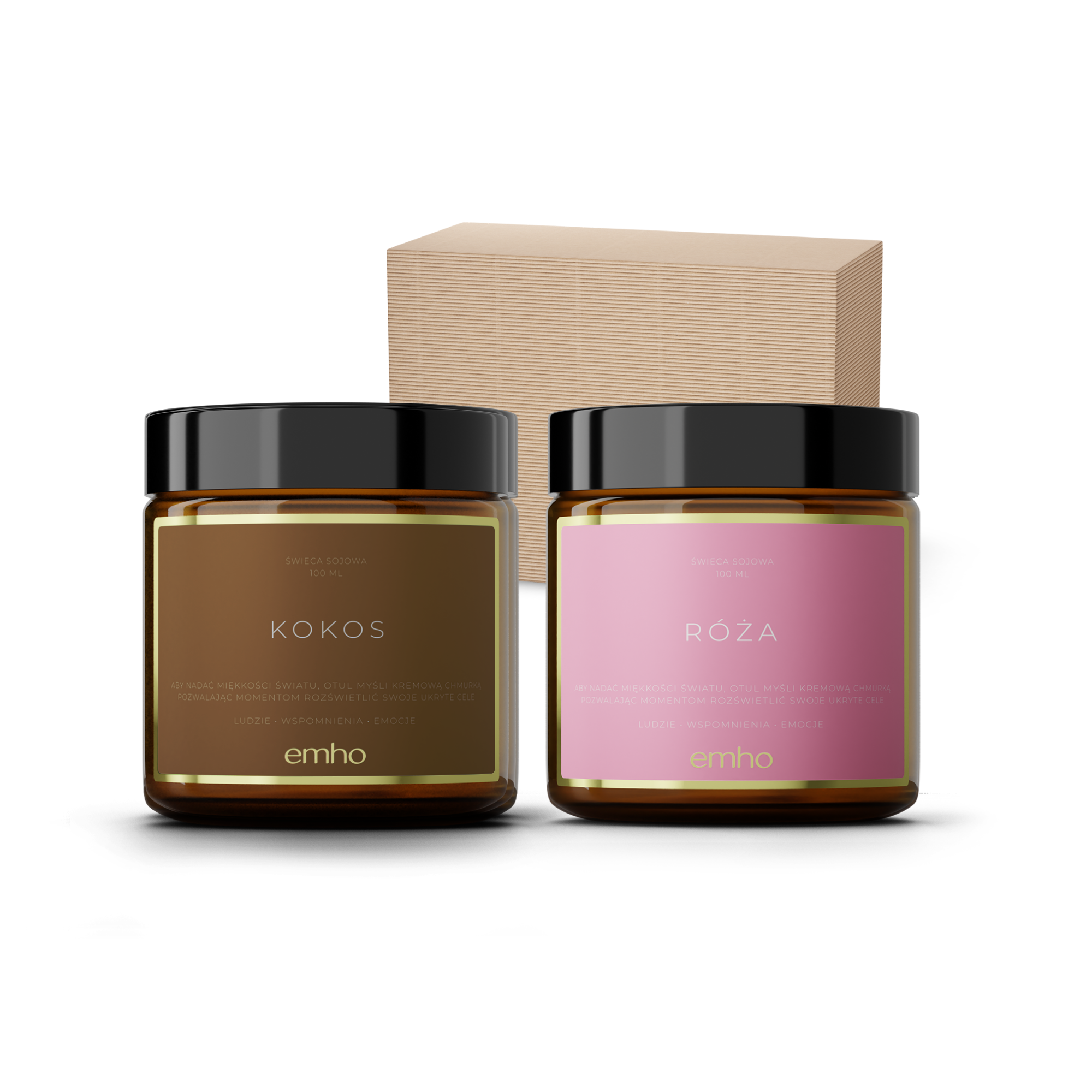Zestaw świec KOKOS+RÓŻA