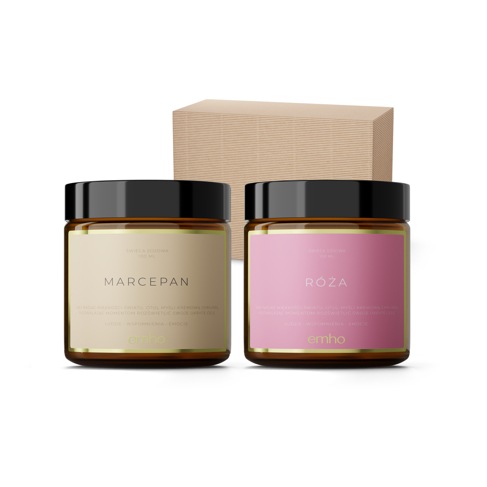 Zestaw świec MARCEPAN+RÓŻA