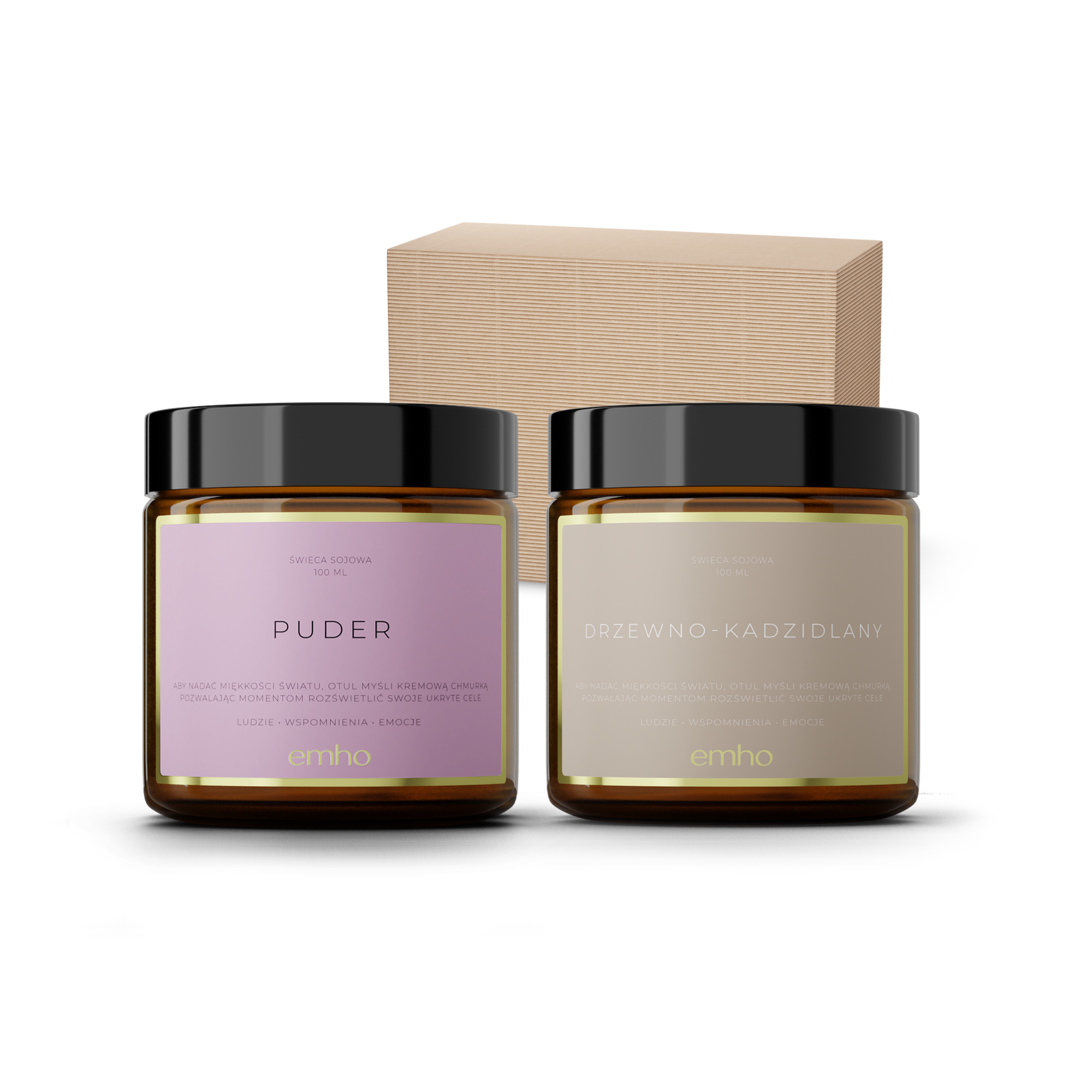 Zestaw świec PUDER+DRZEWNY