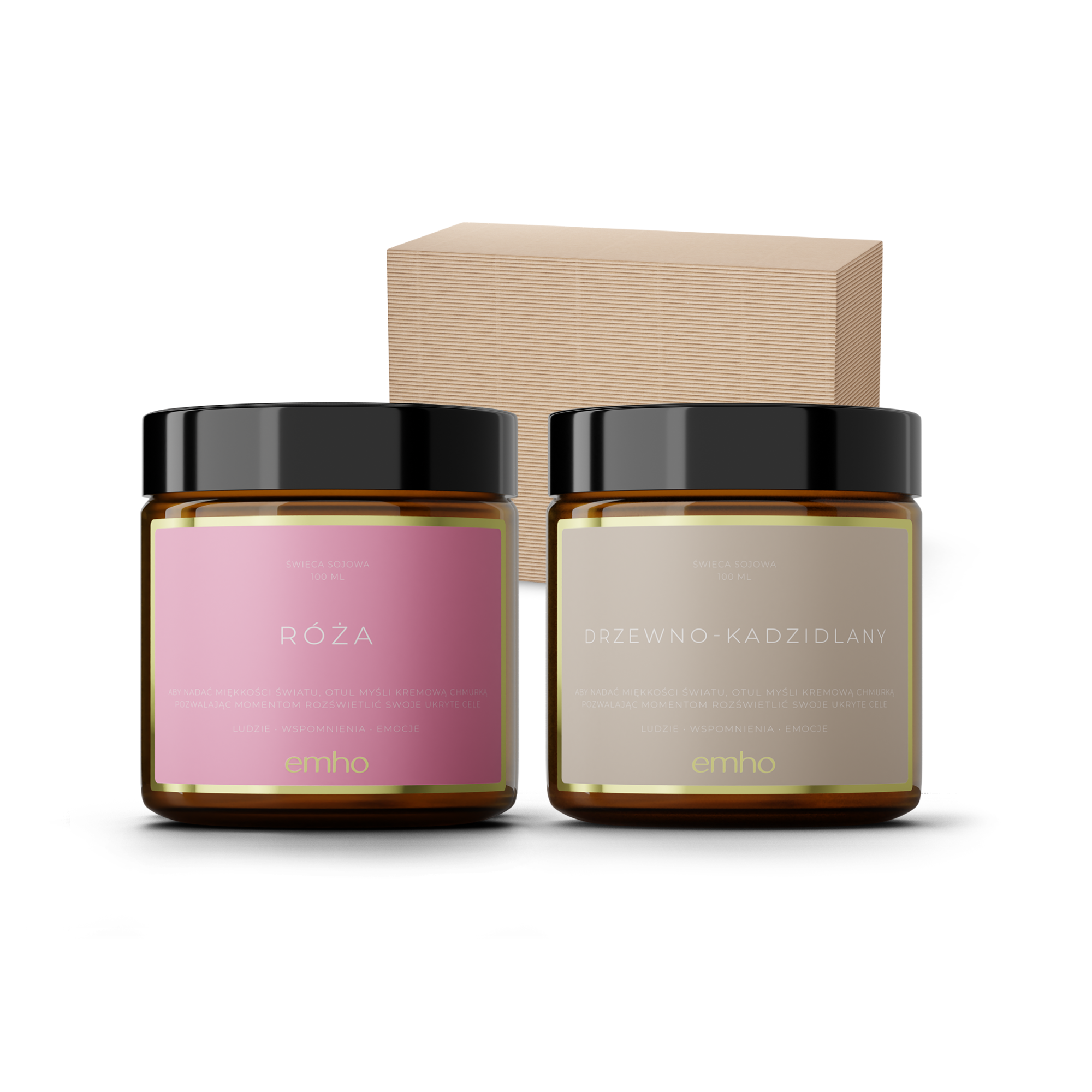 Zestaw świec RÓŻA+DRZEWNY