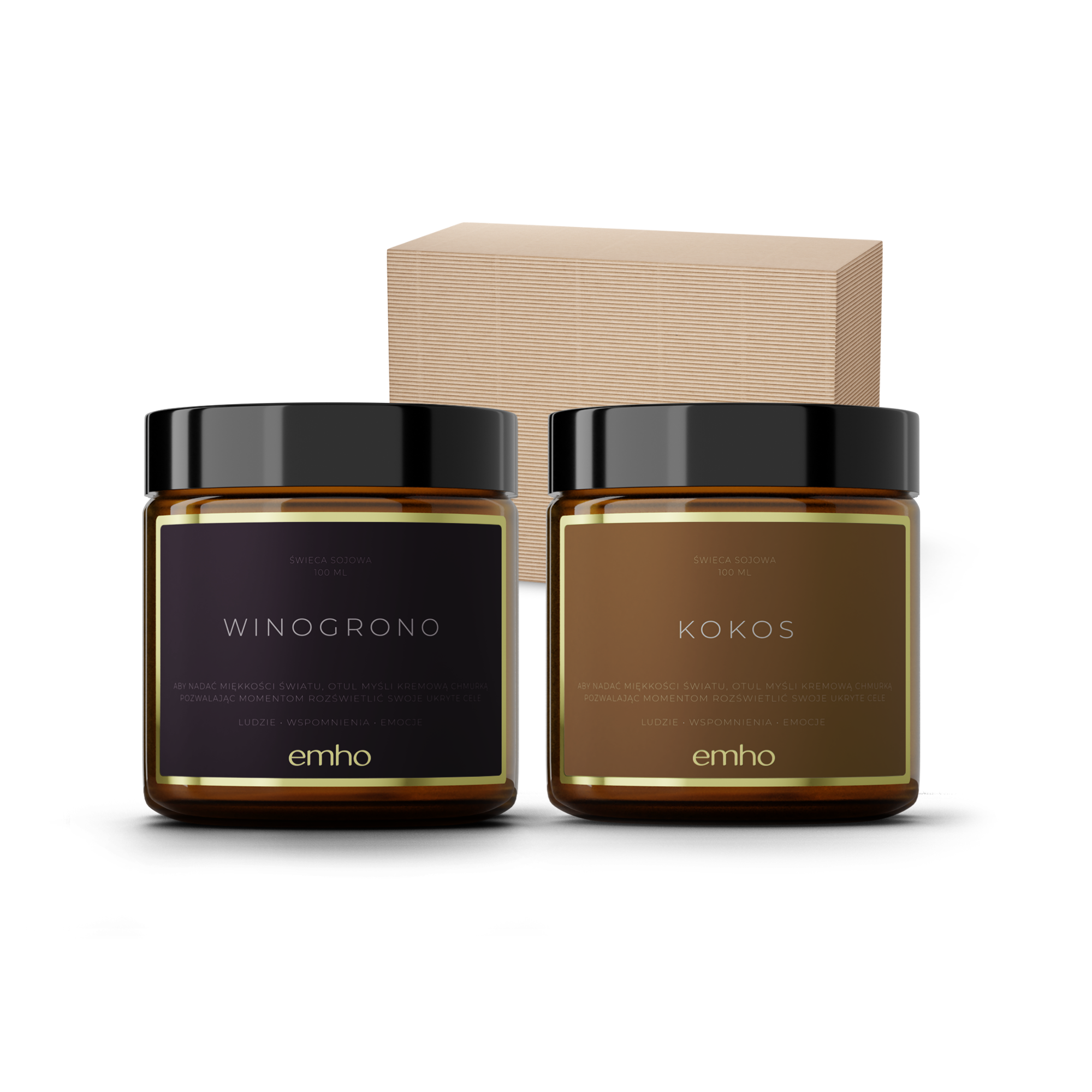 Zestaw świec WINOGRONO+KOKOS