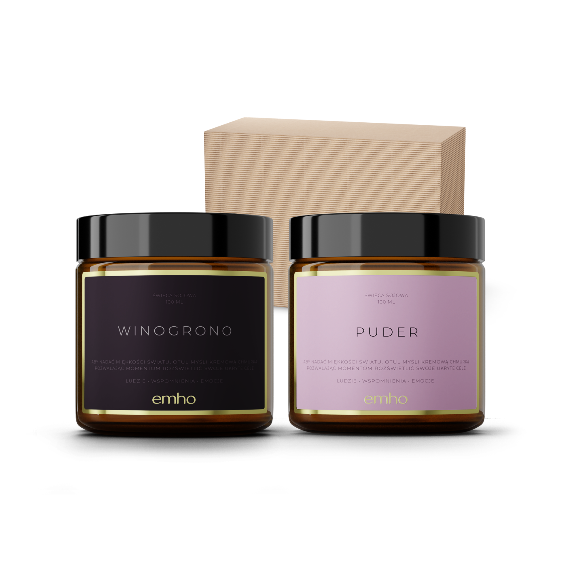 Zestaw świec WINOGRONO+PUDER